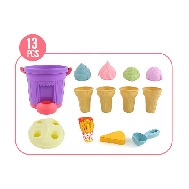 Set de glaces seau de plage, 13 pcs