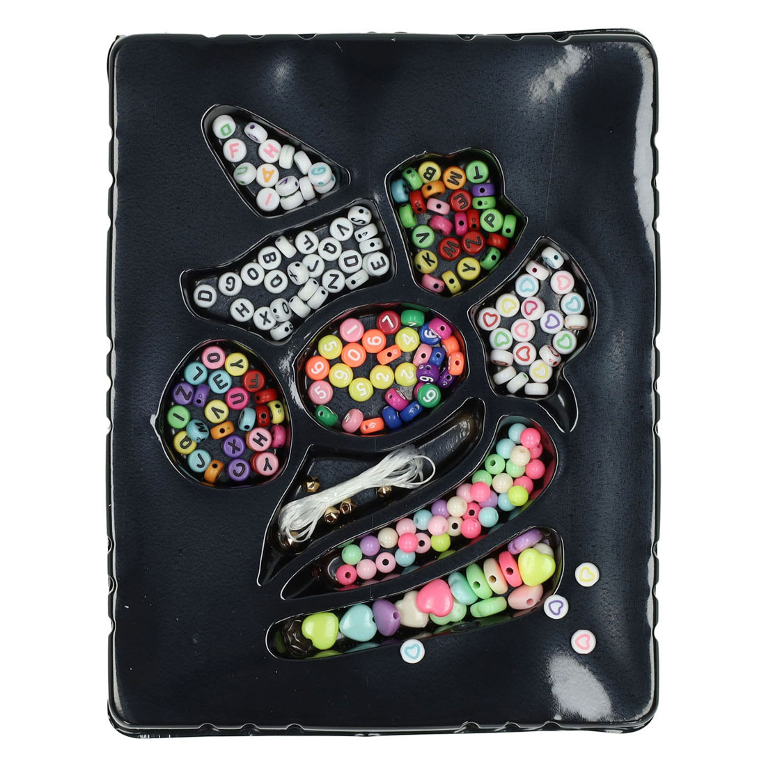 Ensemble de perles tendance lettres et chiffres