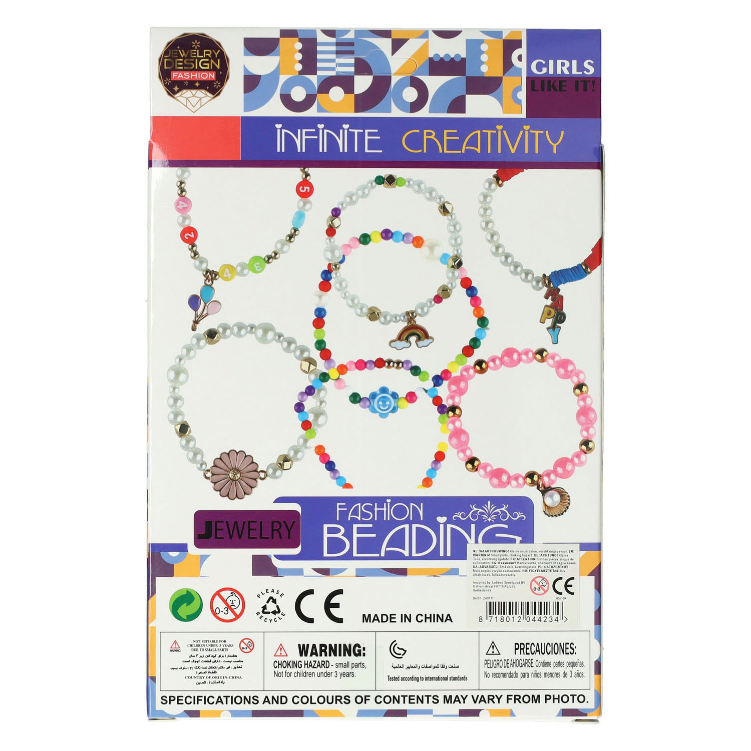 Ensemble de perles tendance lettres et chiffres