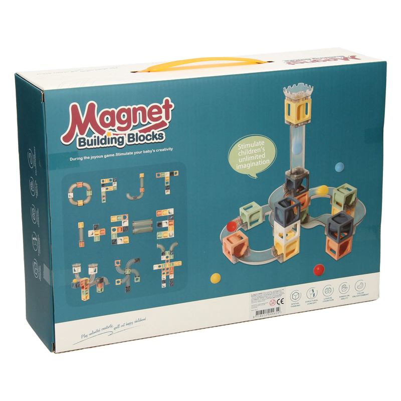 Jeu de construction magnétique, 41 pièces.