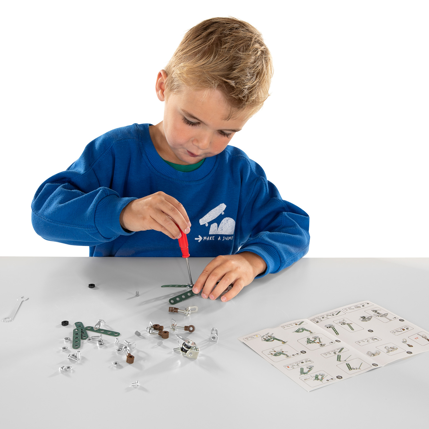Metalen Constructieset Langnek, 80dlg.