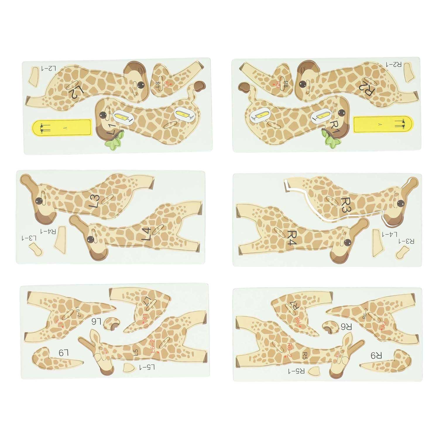 3D-Puzzle Giraffe, 30 Teile.