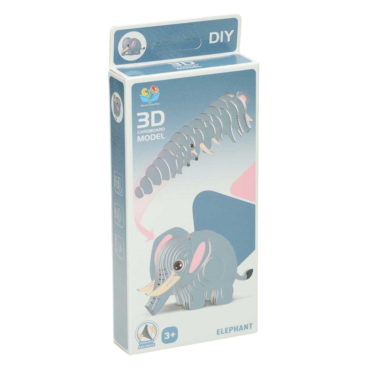 3D-Puzzle Elefant, 36 Teile.