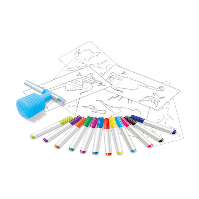 Blasstift-Set mit Dinosaurier-Pumpe