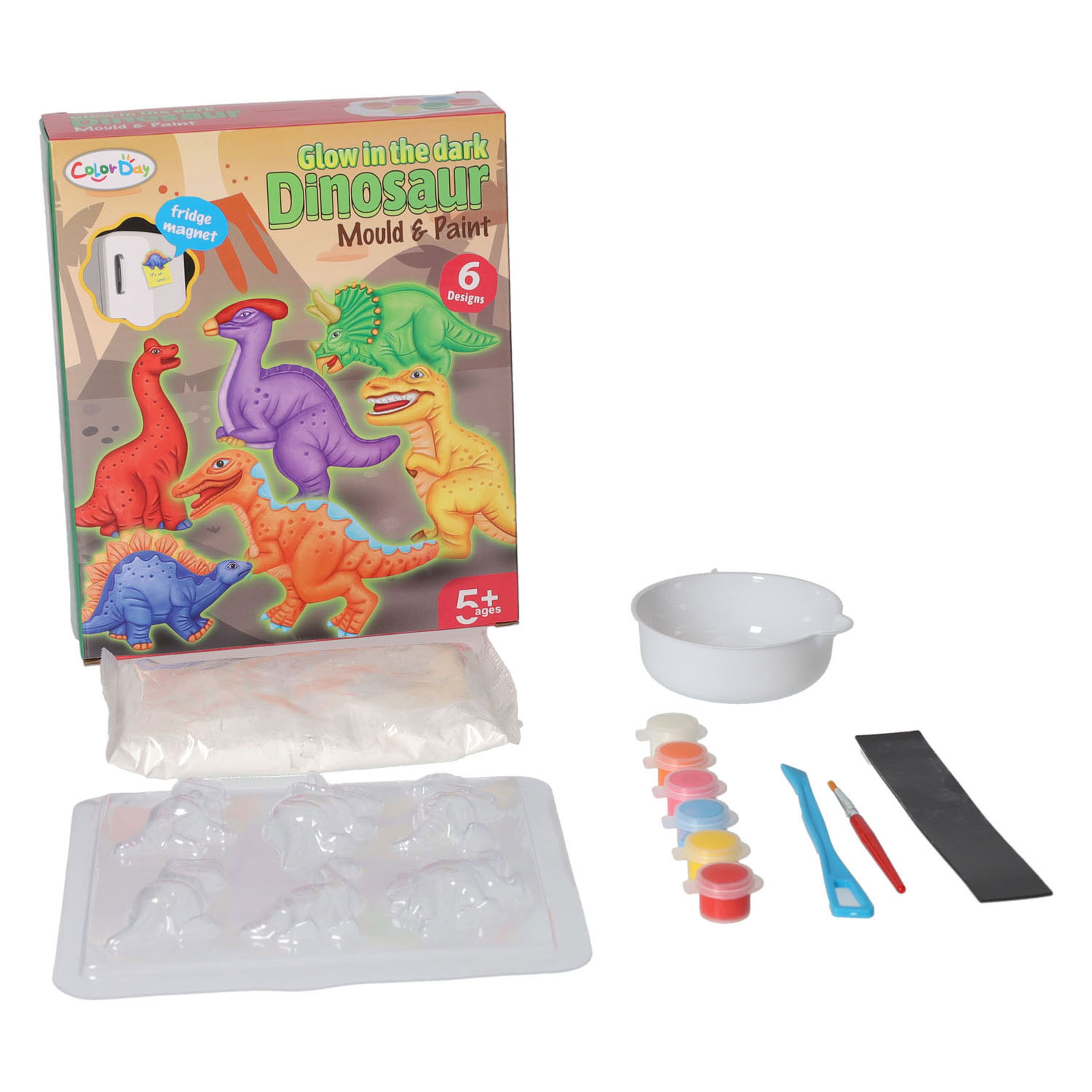 Gieten & Schilderen Glow in the Dark Dino's