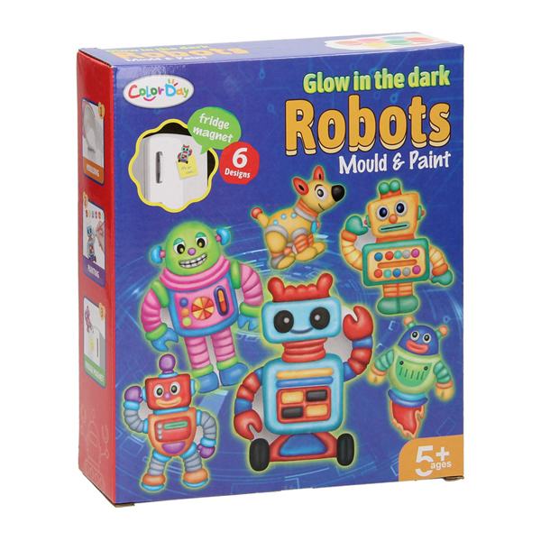 Gieten & Schilderen Glow in the Dark Robots