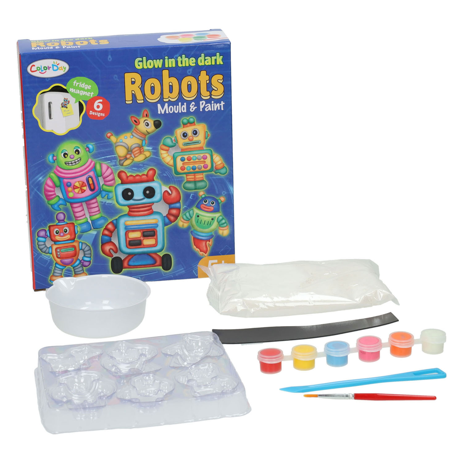 Gieten & Schilderen Glow in the Dark Robots