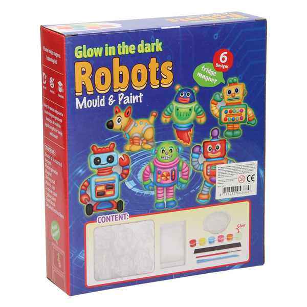 Gieten & Schilderen Glow in the Dark Robots