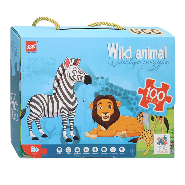 Puzzle de sol Animaux sauvages, 100 pcs.