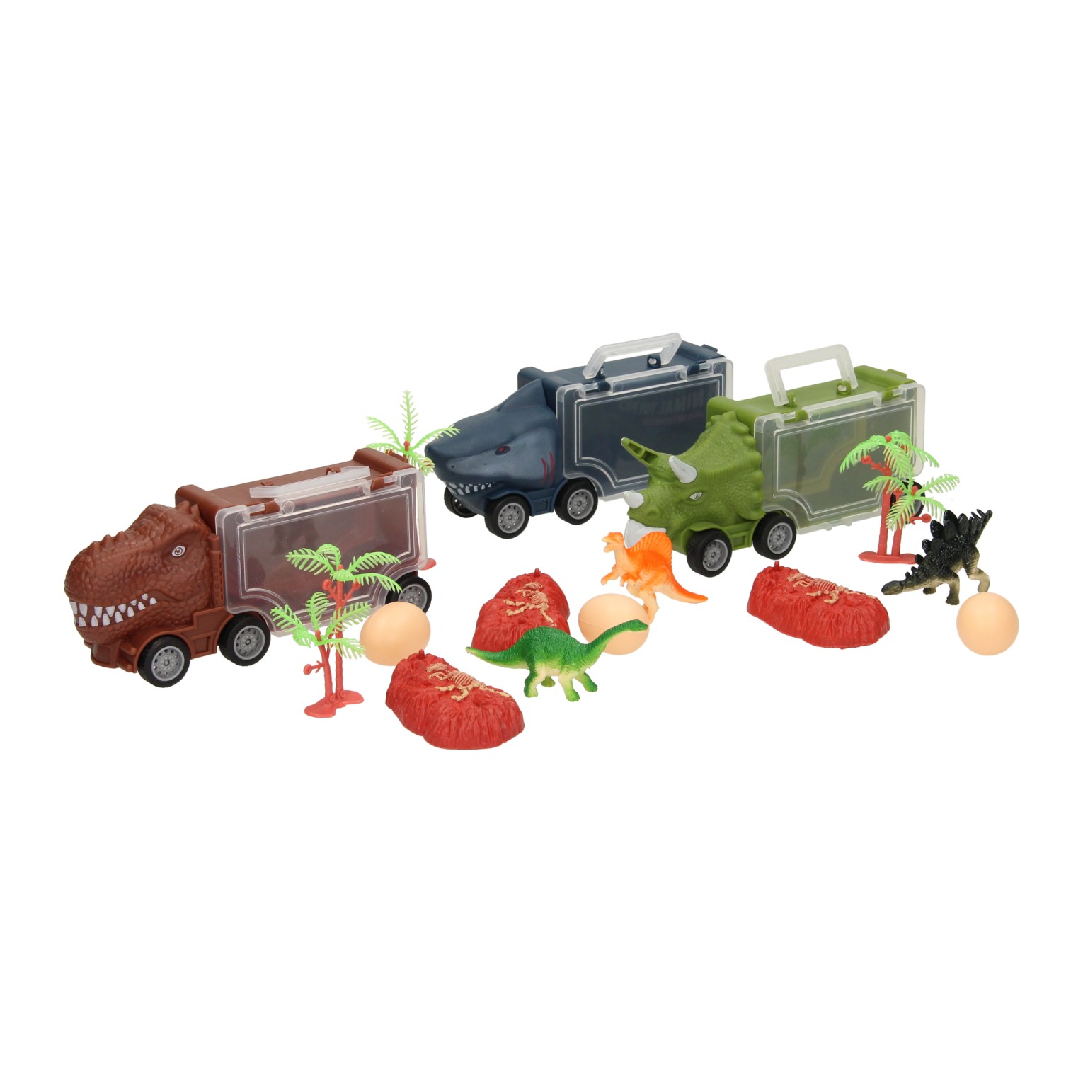 Coffret camion Dinos et Requin, 3 pcs.