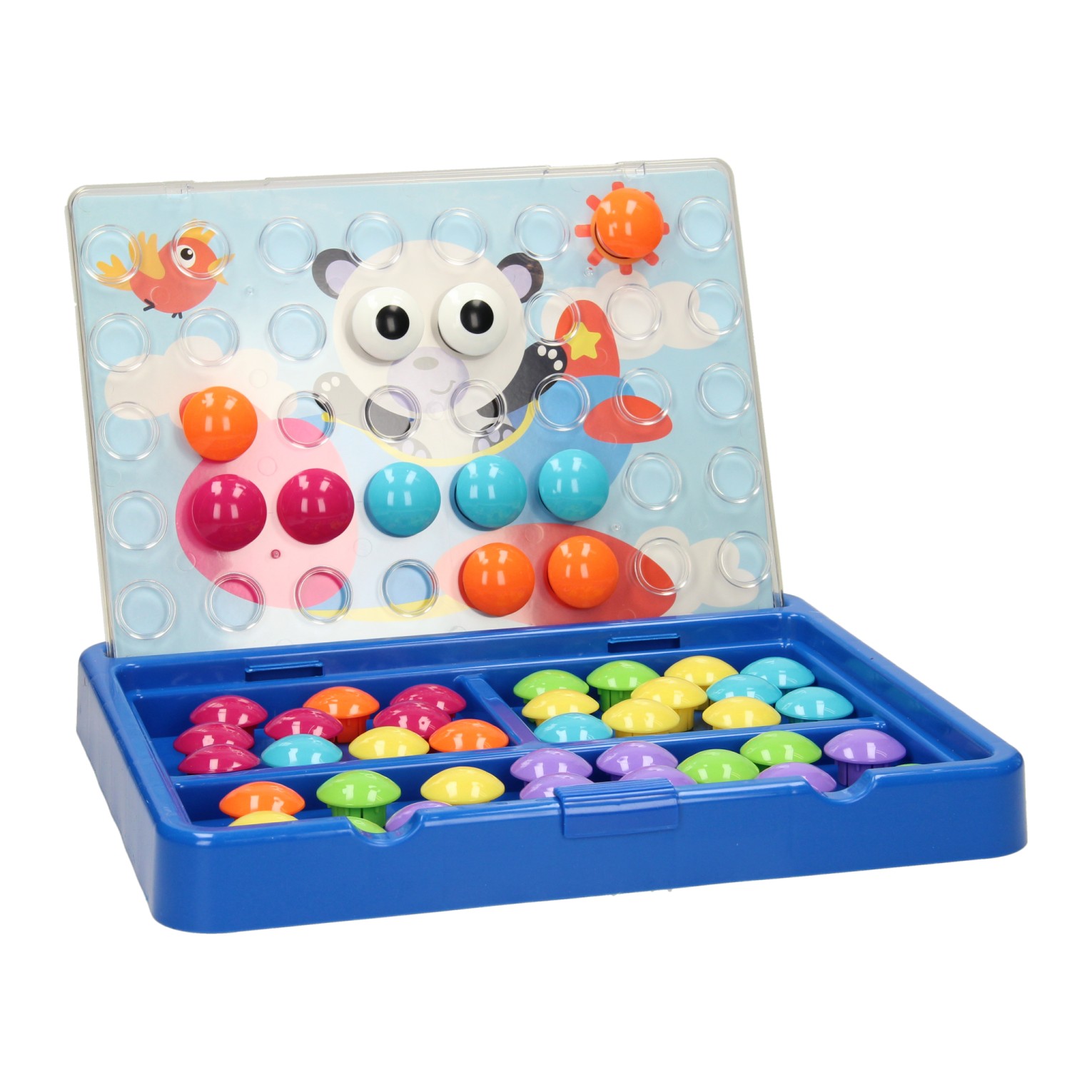 Jumbo Insteek Mozaiek Buttons in Koffer, 60dlg.