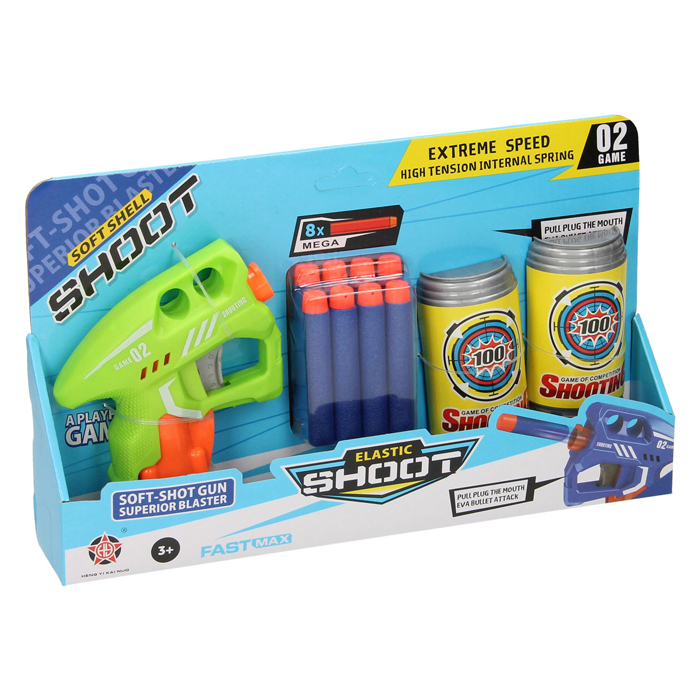 Soft Dart Spel Pistool en Blikjes