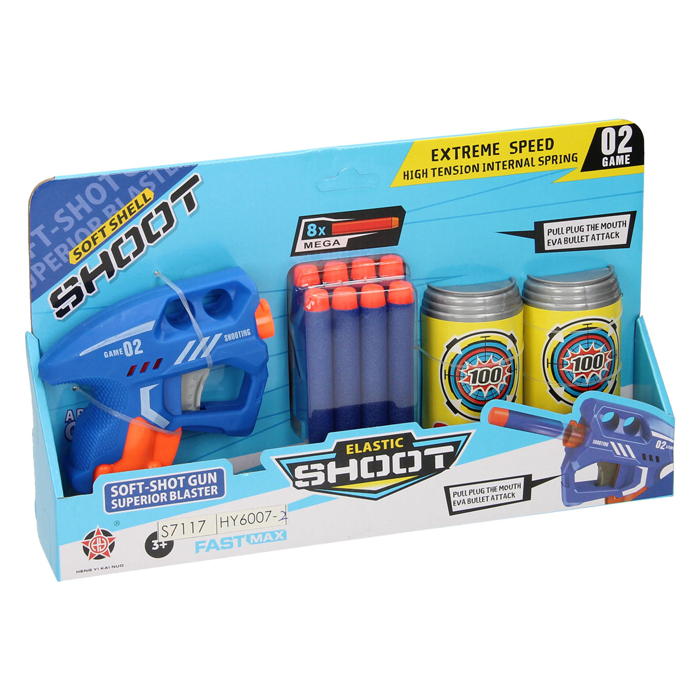 Soft Dart Spel Pistool en Blikjes