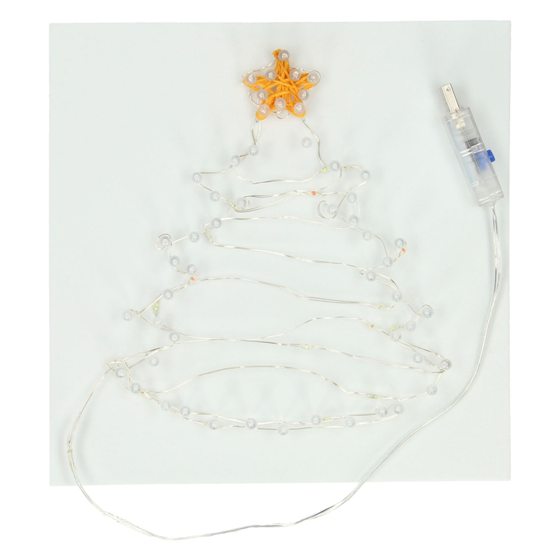 String Art Kerstboom met LED Lampjes