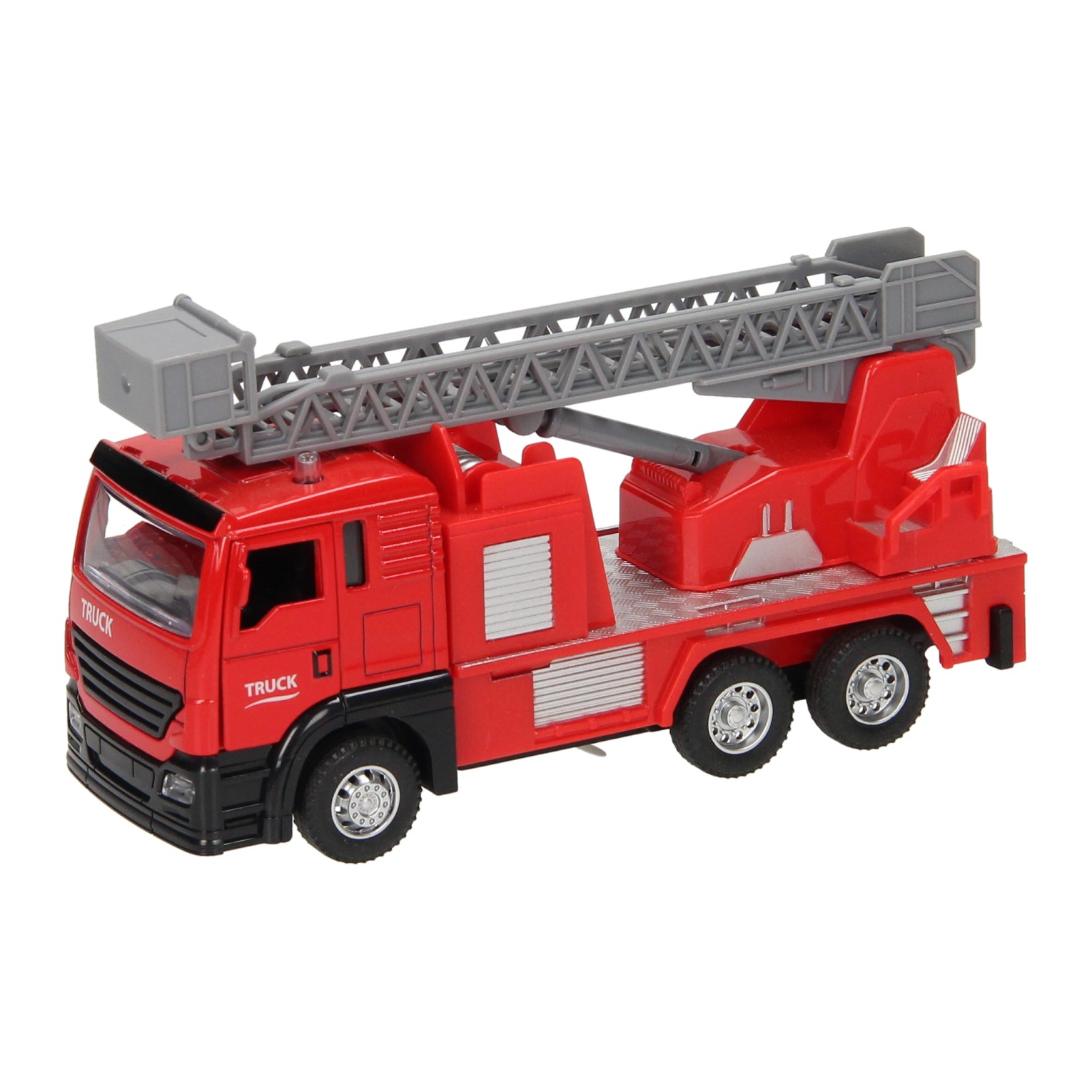 Pull-back Ladderwagen Rood Licht en Geluid