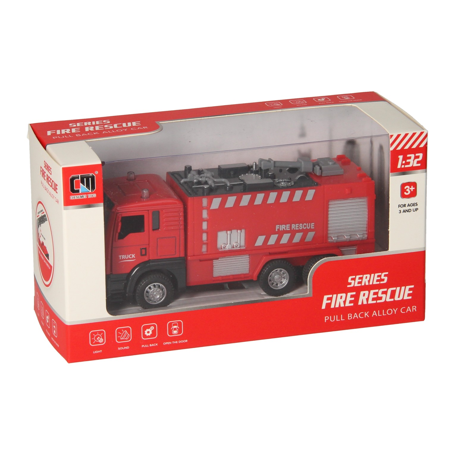 Lumière et son rouges du camion de pompiers rétractable