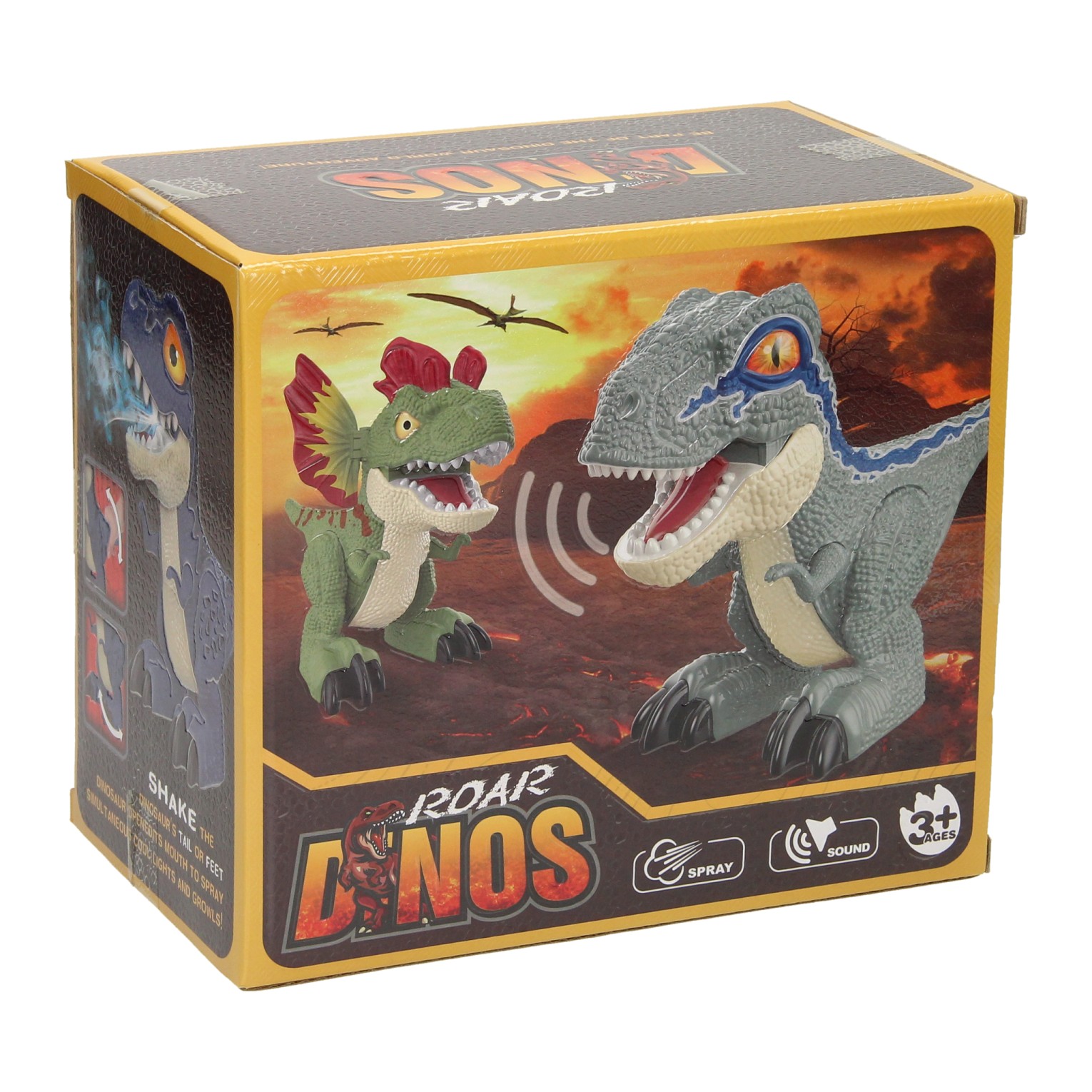 Dino avec fonction son et fumée gris