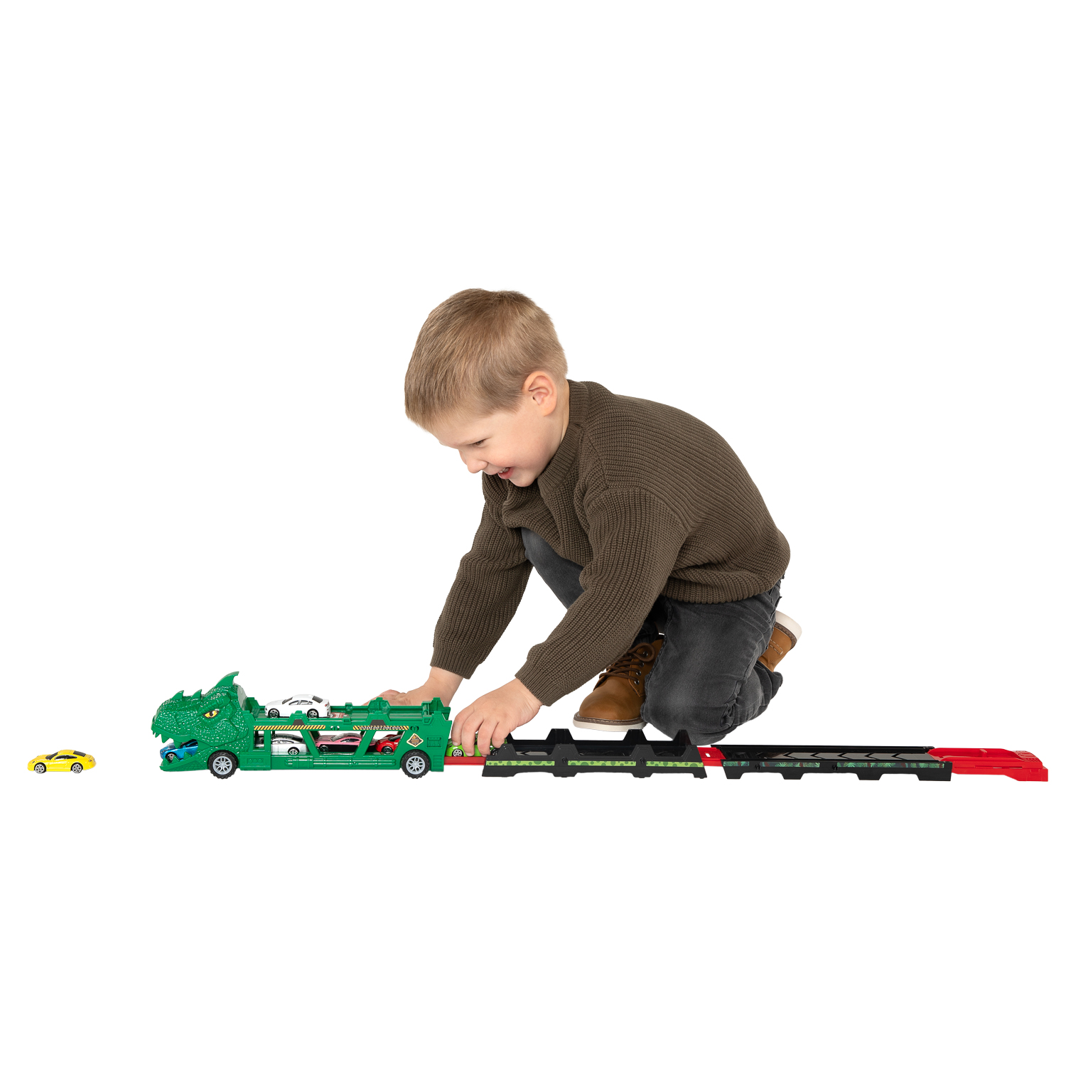 Dino Transporter avec fonction de tir, 7 pcs.