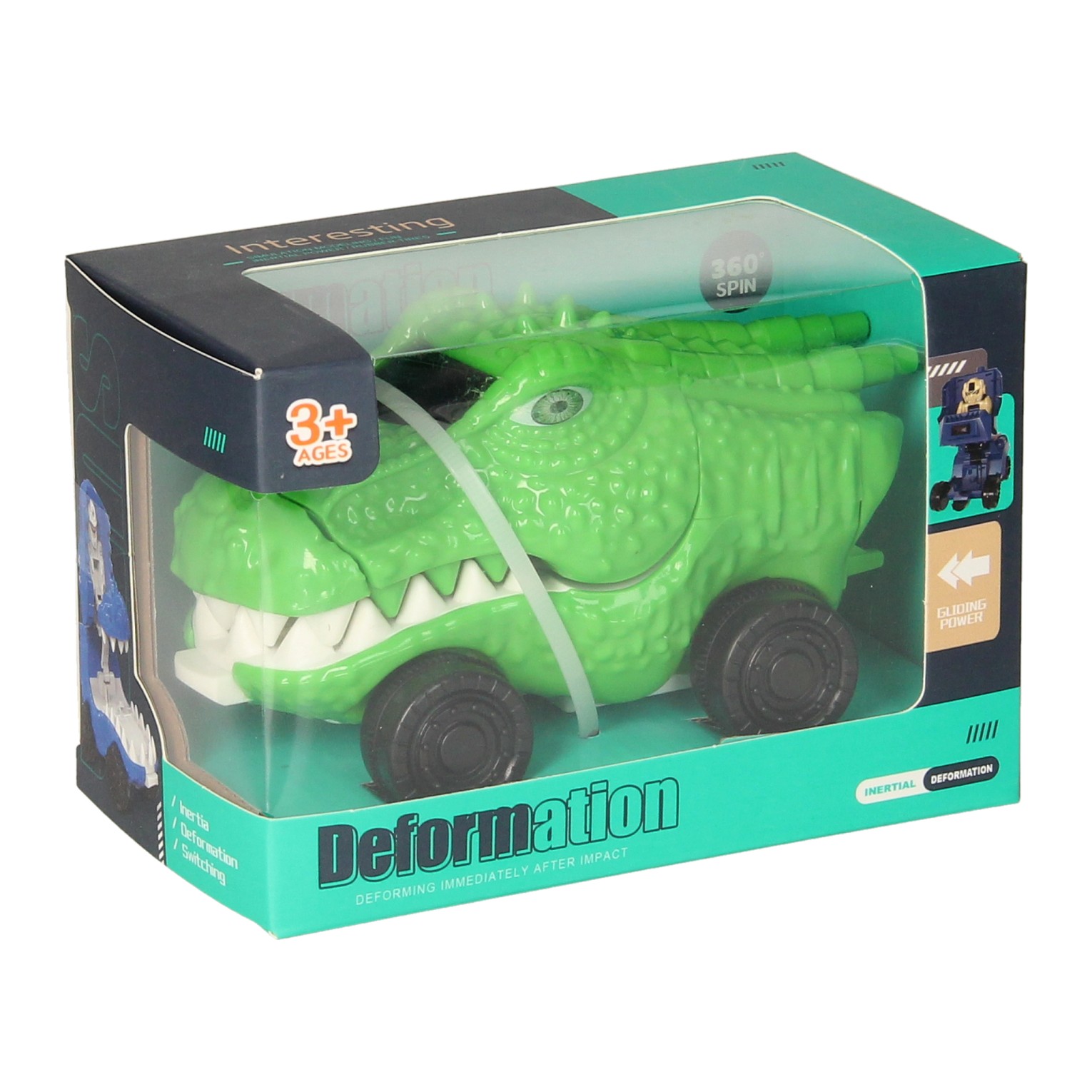 Dino Transform Spin Car 360