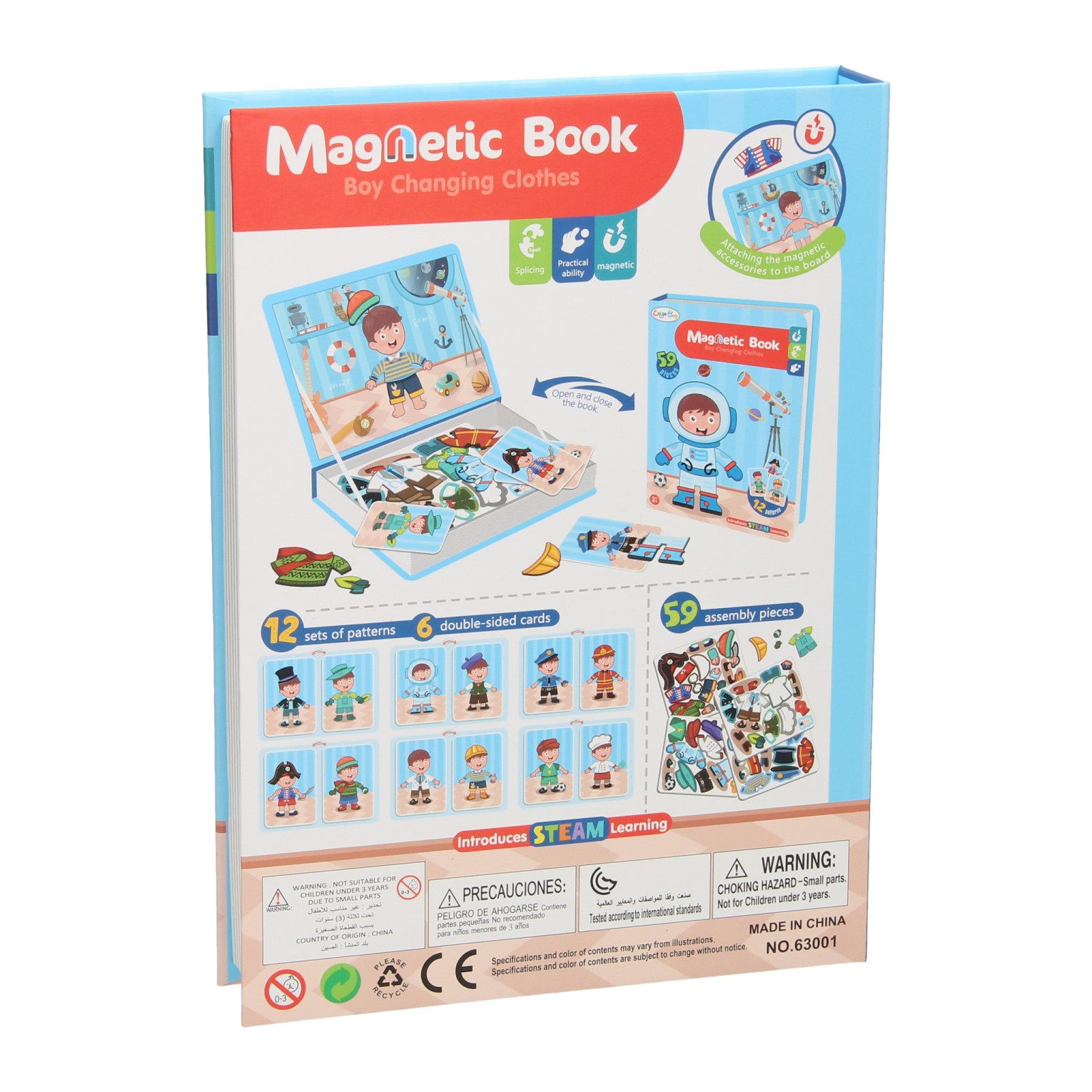 Magnetisch Boek - Outfits Jongen, 59dlg.