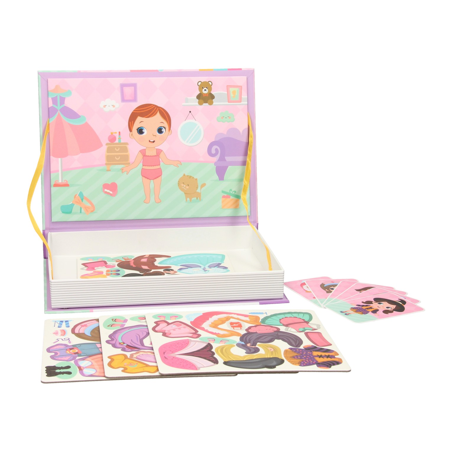 Livre magnétique - Tenues Fille, 51 pcs.