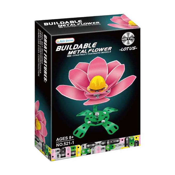 Metalen Bouwset Roze Klaproos