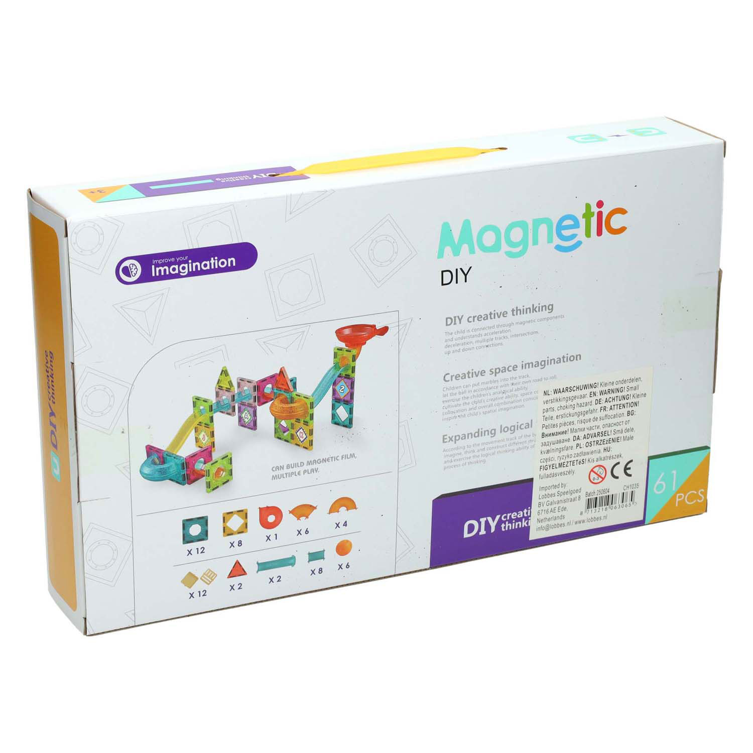 Magnetische Bouwset Knikkerbaan - 61dlg.