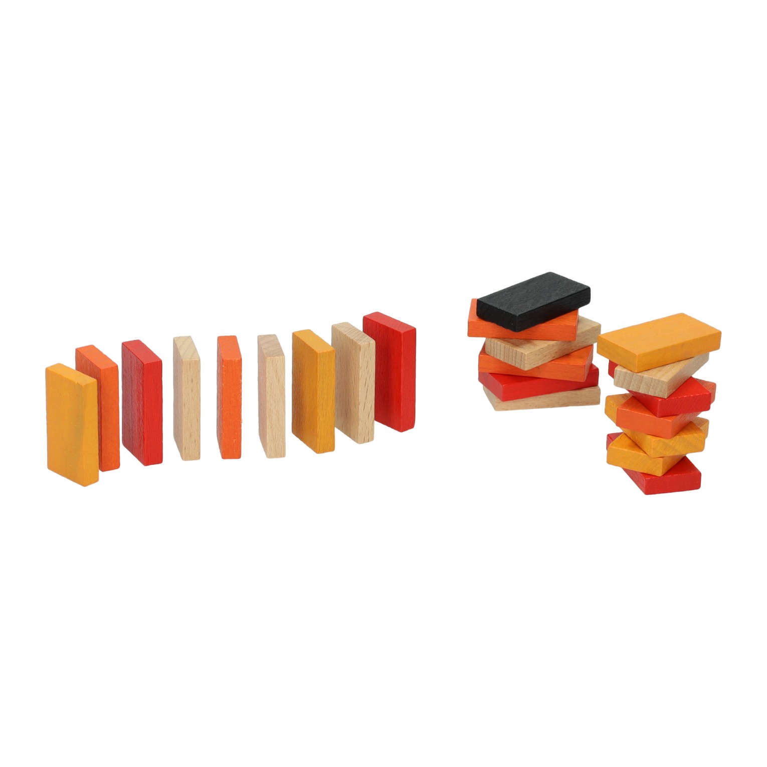 Houten Spelletje in Blikje - Domino Race