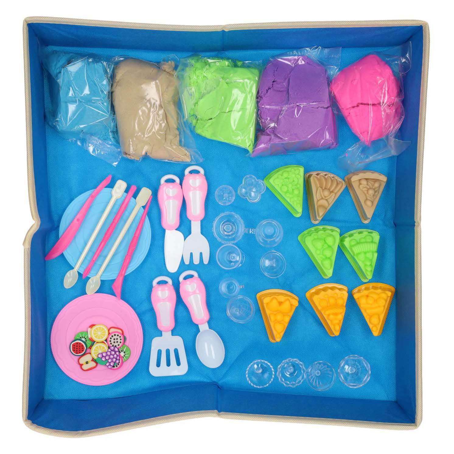 Speelzand Taartjes & Toetjes met Speelmat, 1kg