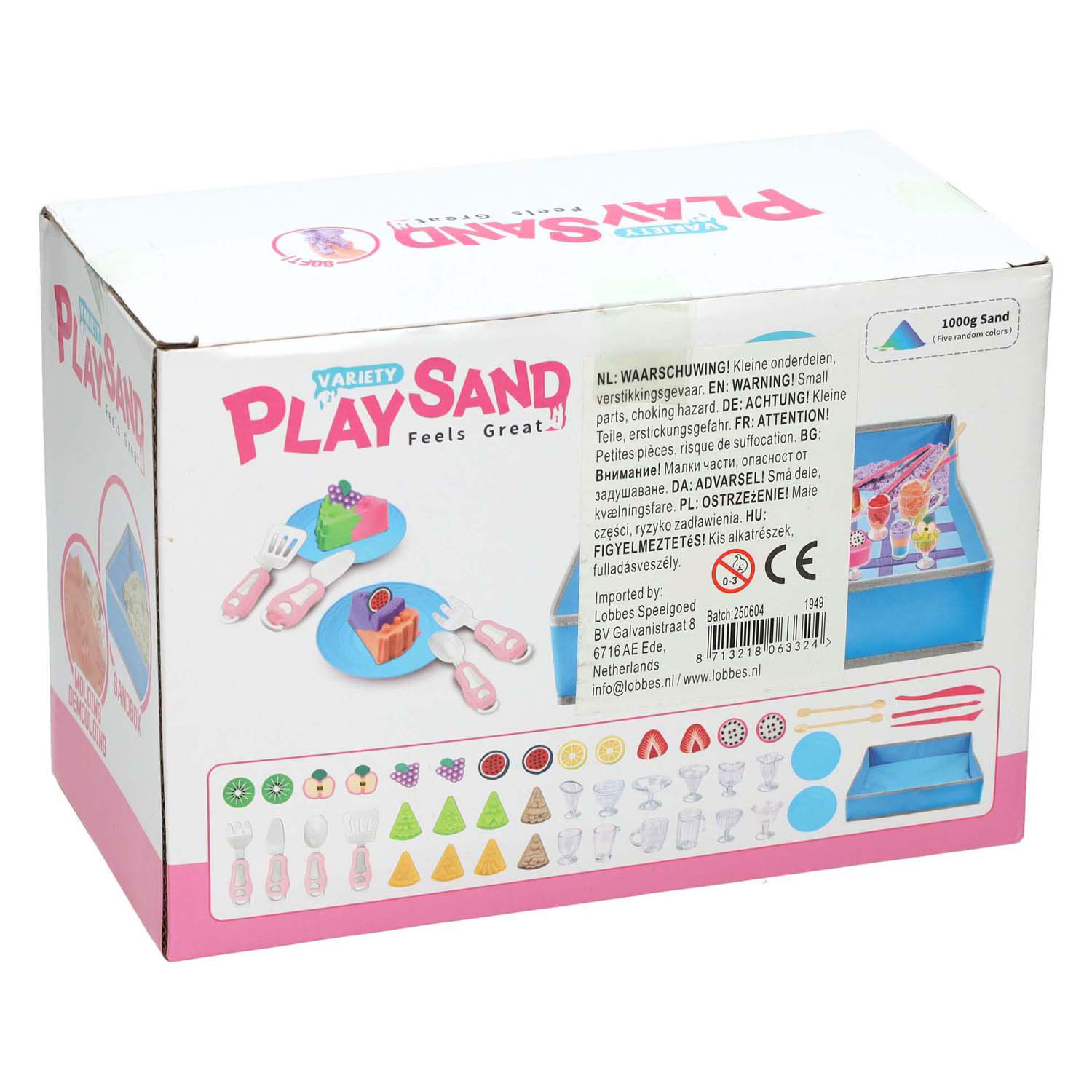 Speelzand Taartjes & Toetjes met Speelmat, 1kg