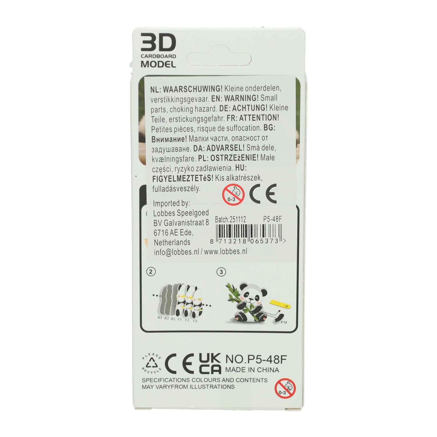 DIY 3D Model Puzzel - Panda