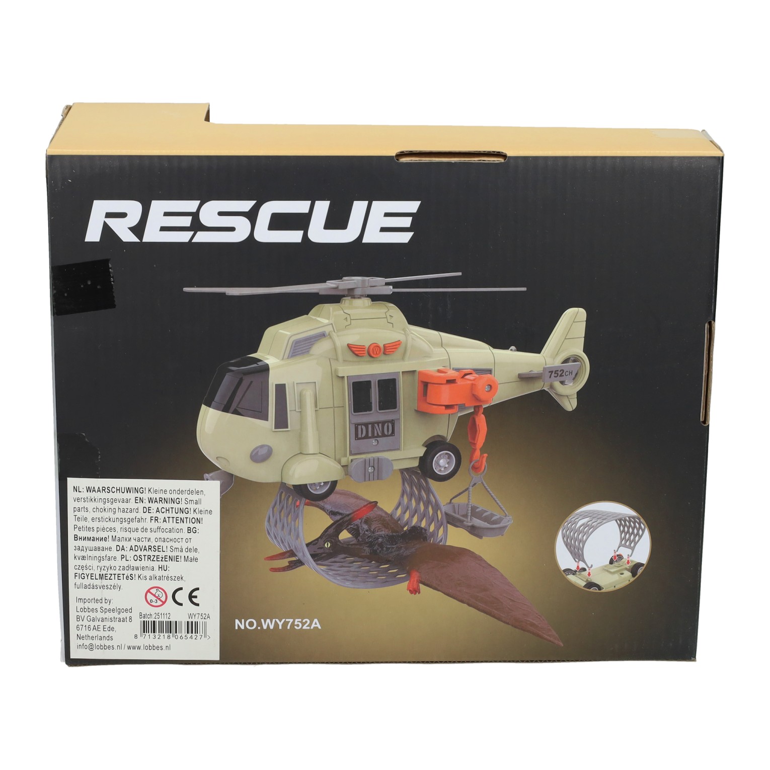 Helicopter met Dinosaurus - incl. Licht en Geluid