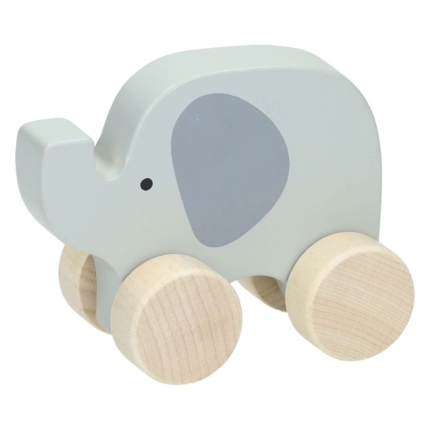 Figurine en bois - Éléphant sur roues