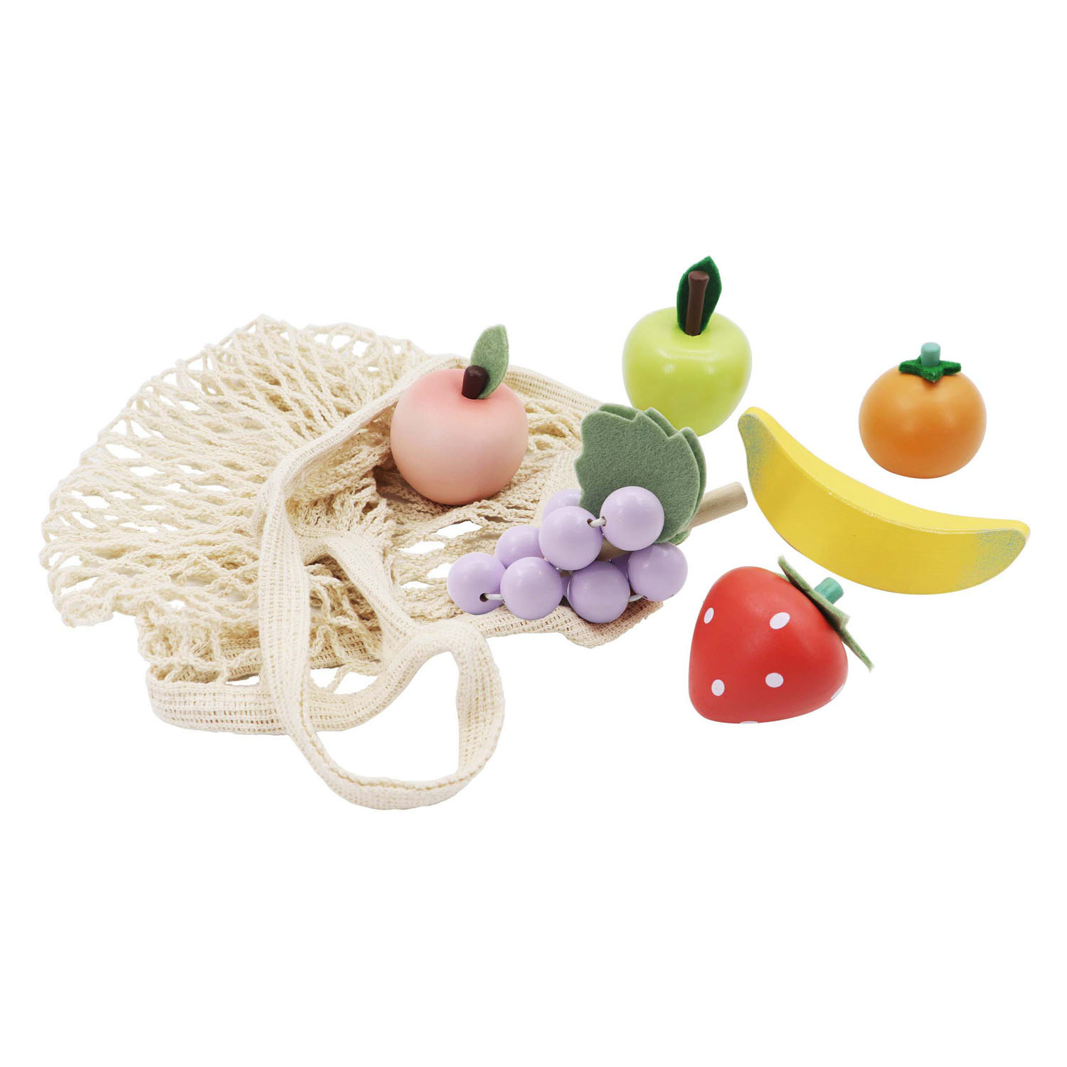 Ensemble de jeu de fruits en bois