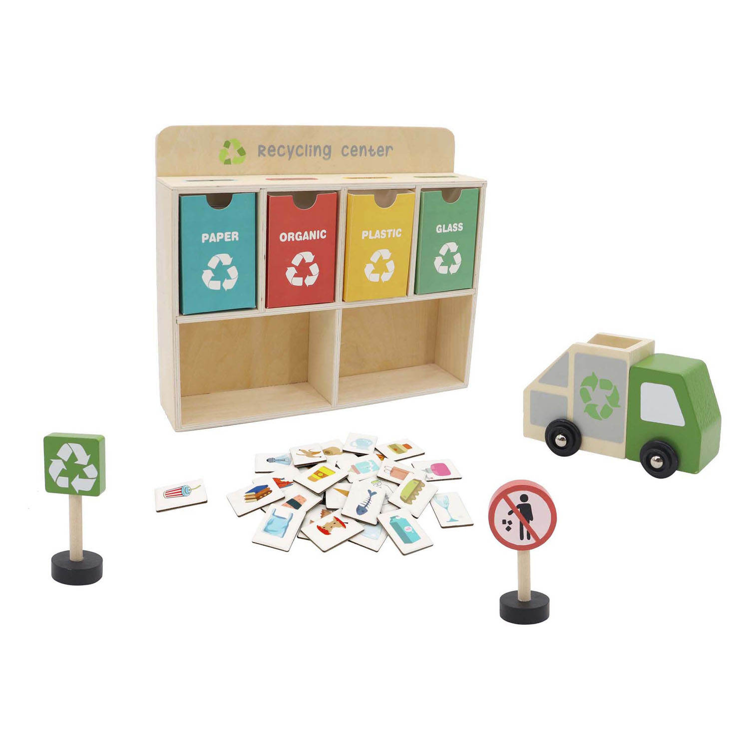 Holz-Recycling-Center-Spielset