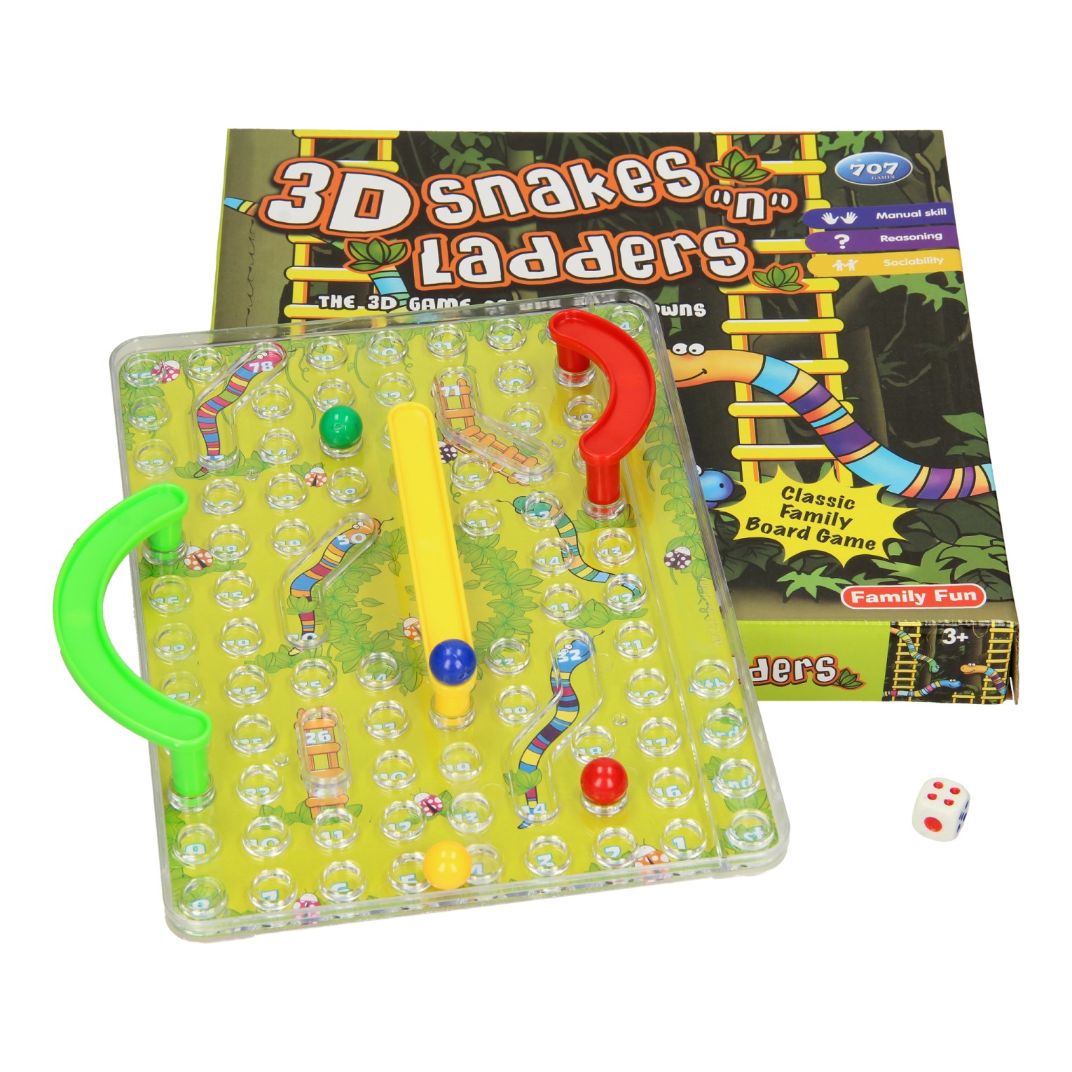 Schlangen- und Leiterspiel 3D