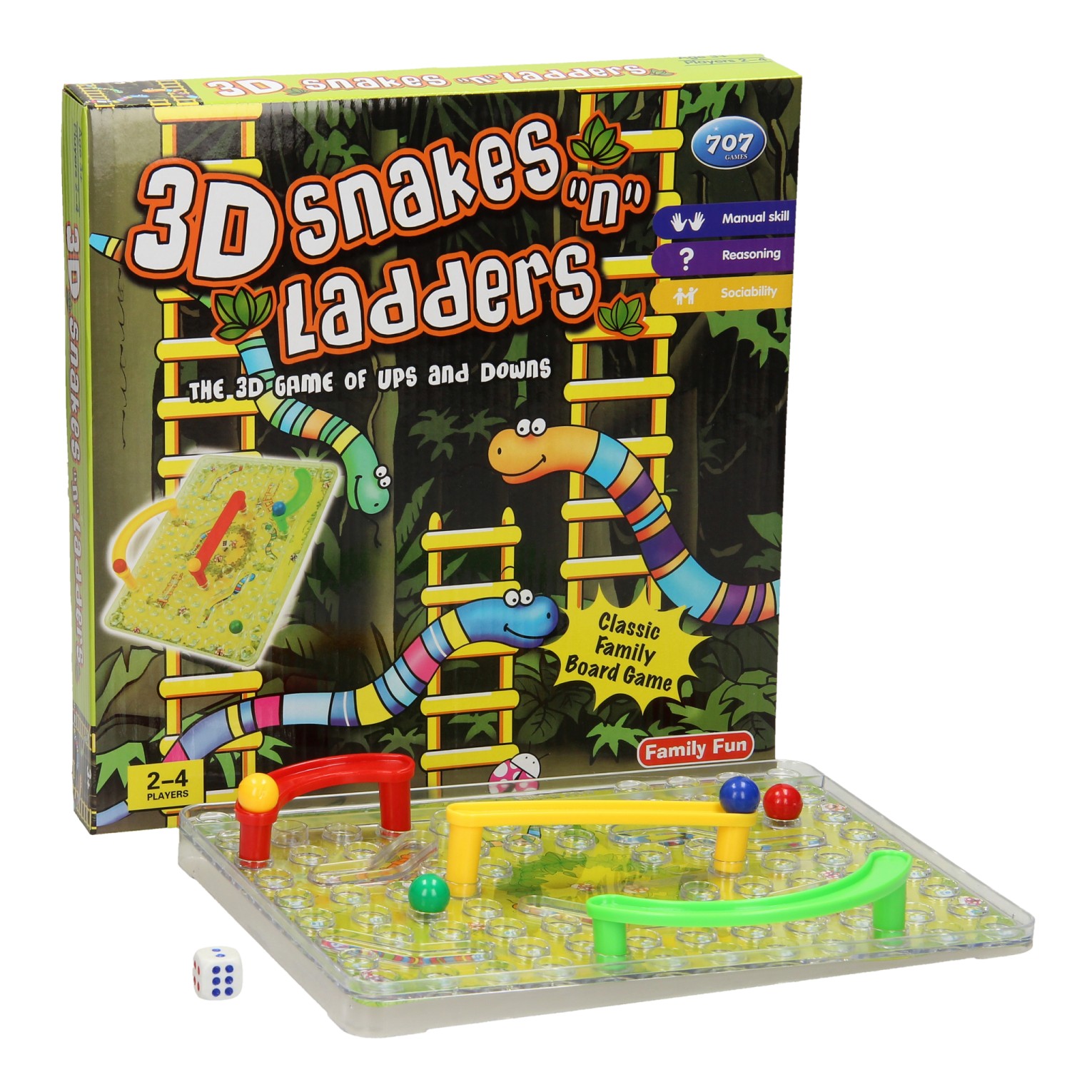 Schlangen- und Leiterspiel 3D