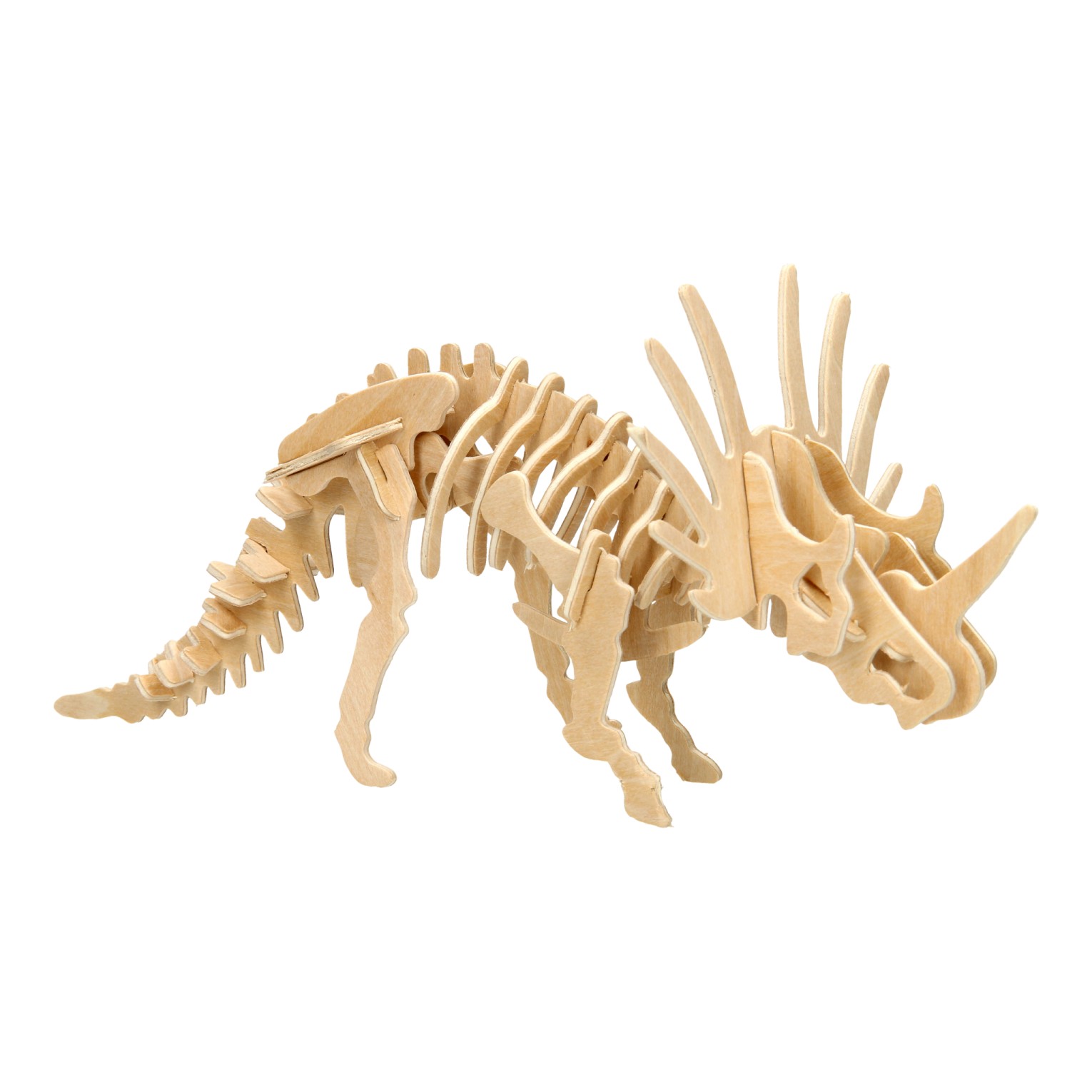 Houten Bouwpakket Dino - Triceratops