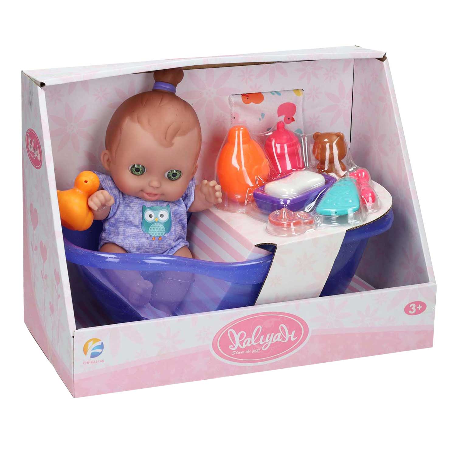 Puppenset mit Badewanne