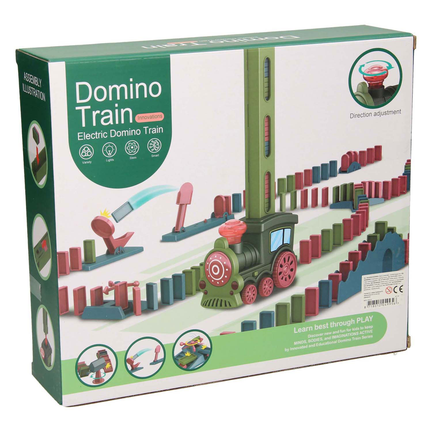 Domino-Set mit Zug, 129-teilig.