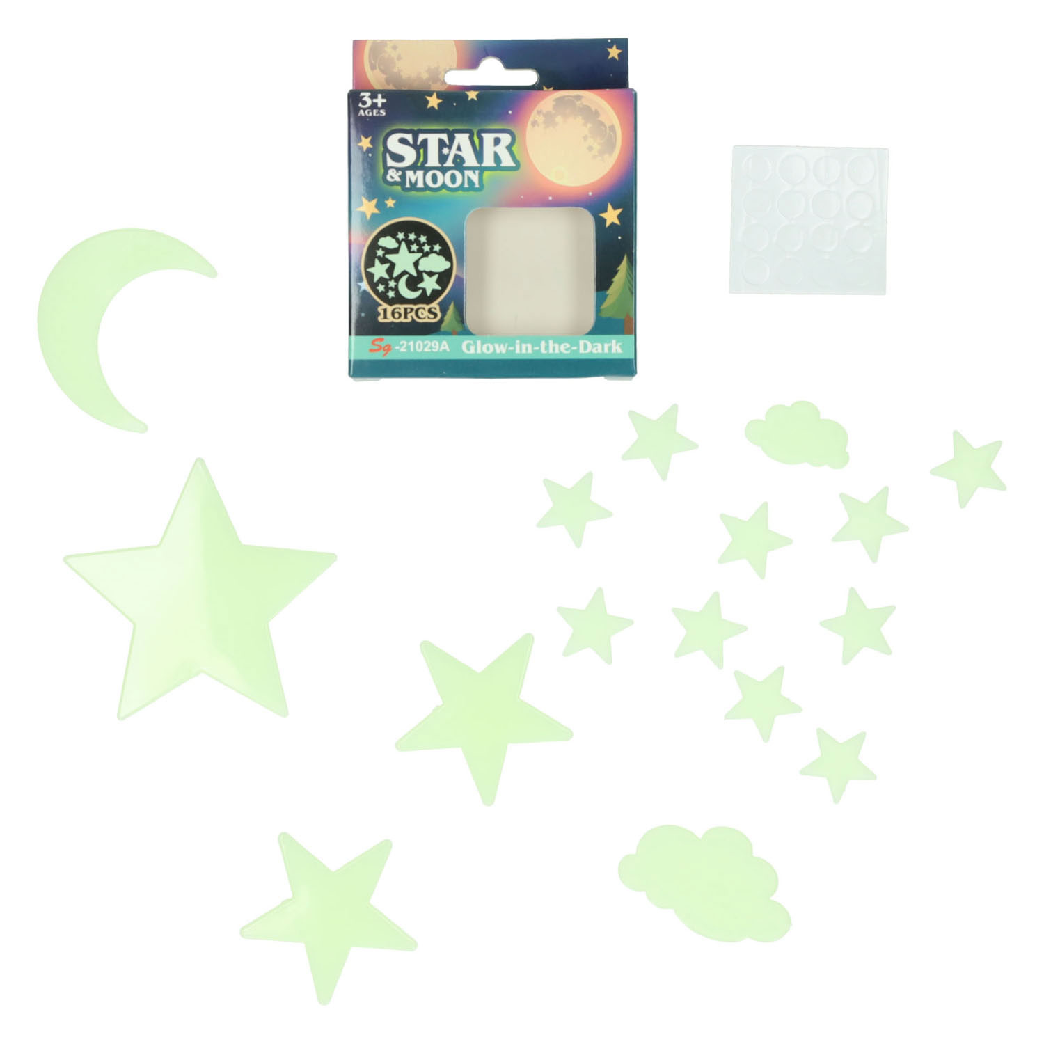 Glow in the Dark Set Ruimte, 16dlg.