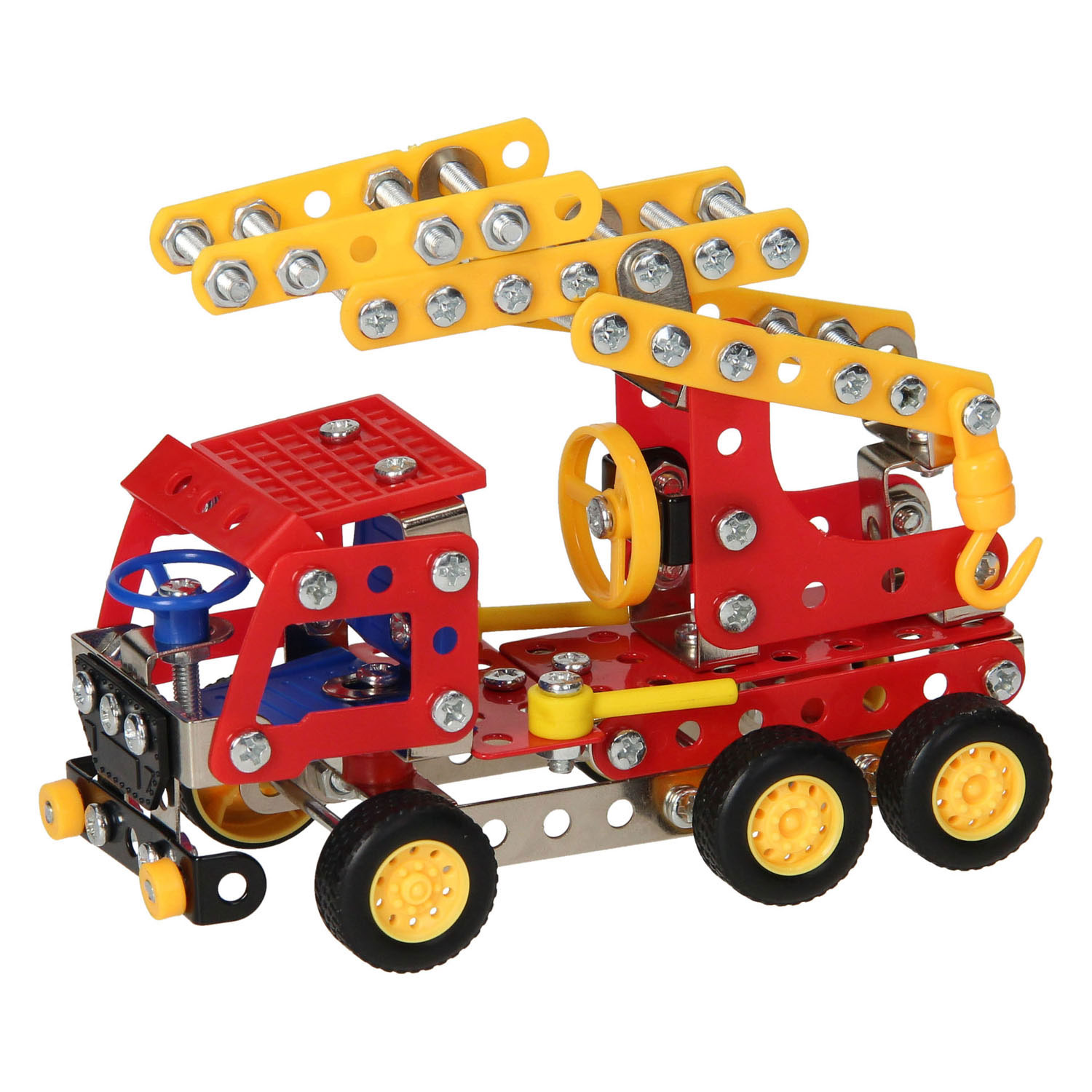 Kit de construction en métal pour camion à échelle de pompiers, 206 pcs.