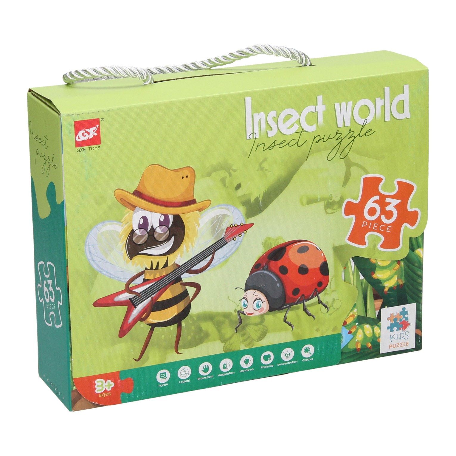 Puzzle Insektenwelt, 63 Teile.