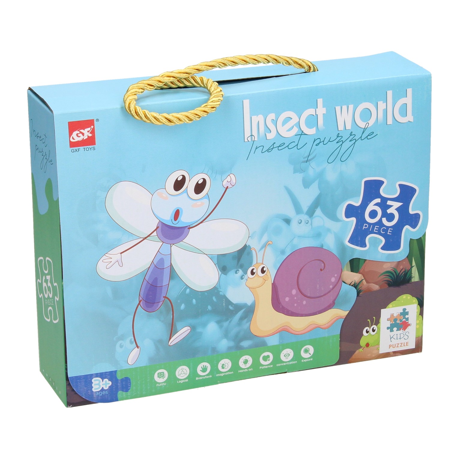 Puzzle Monde des Insectes, 63 pcs.