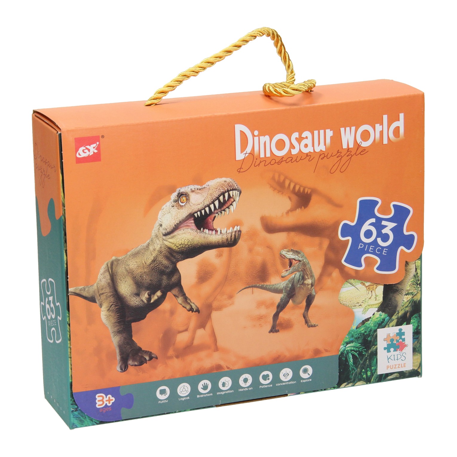 Puzzle Dino World, 63tlg.