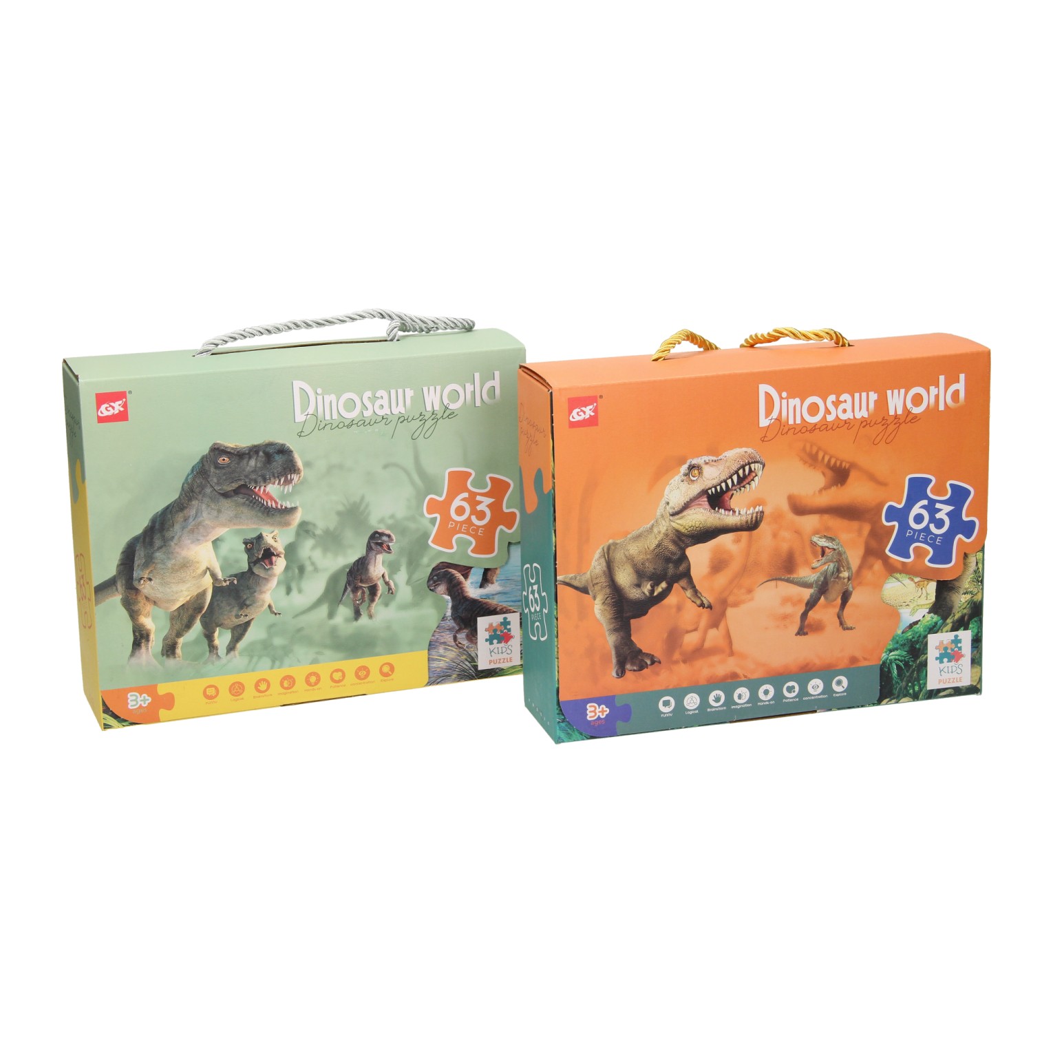 Puzzle Dino World, 63 pièces.