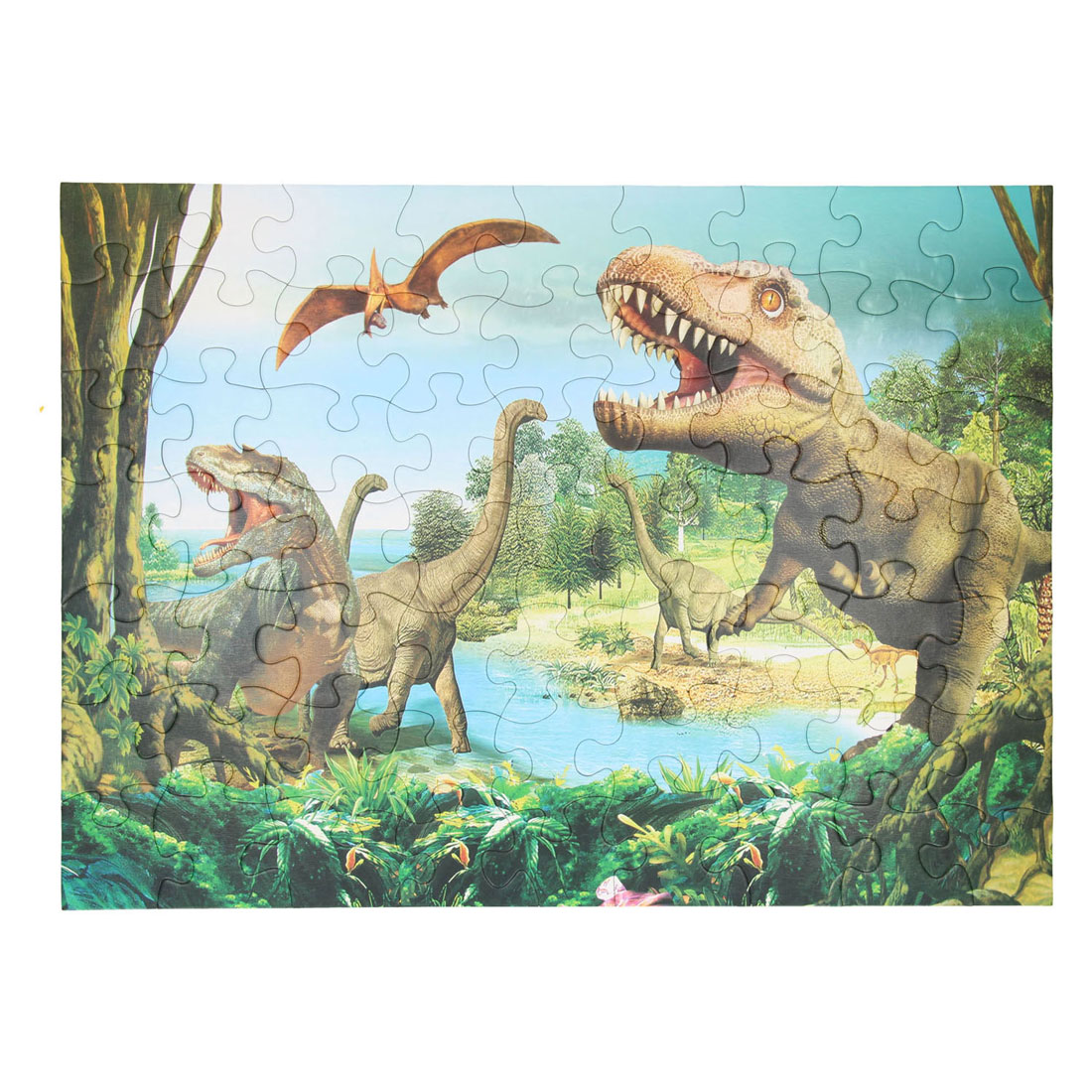 Puzzle Dino World, 63 pièces.