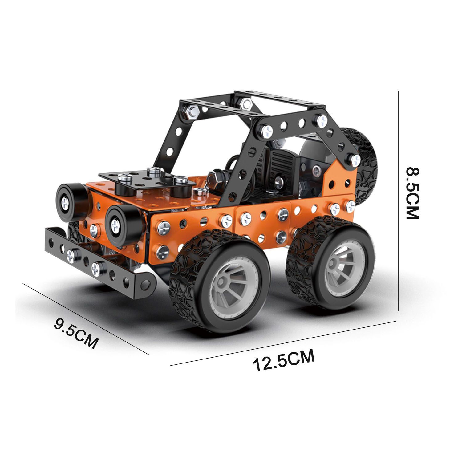 Kit de construction en métal Buggy tout-terrain, 164 pièces.