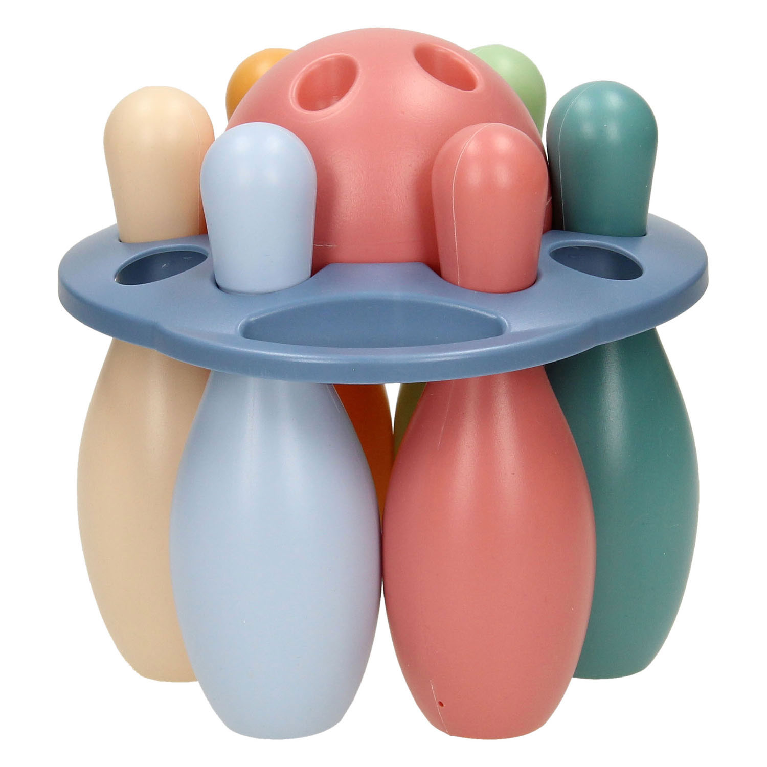 Quilles Pastel dans un Support, 6 pcs.