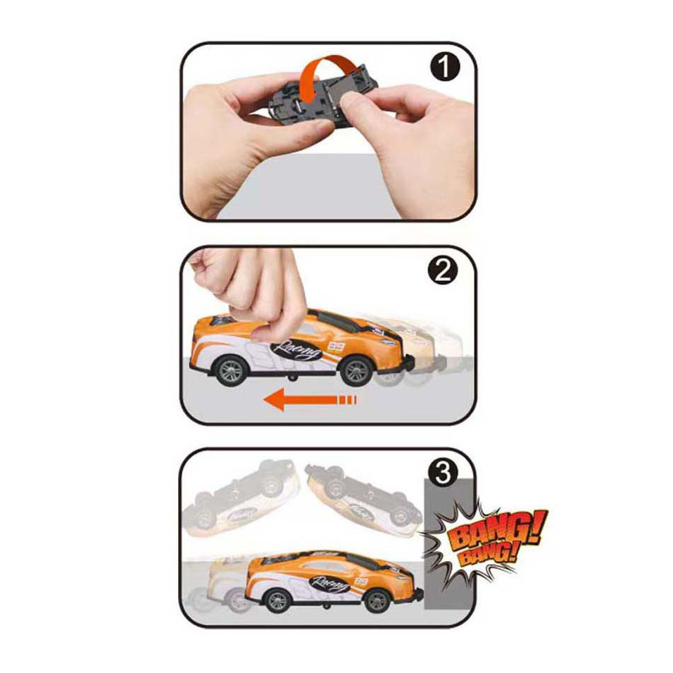 Rennwagen-Backflip Pull back Set – 4-tlg.